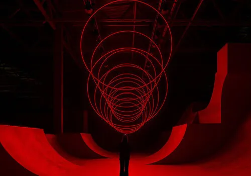 Spatial Metamorphosis: SpY's Kinetic Installation Unveils Dynamic Light Architecture