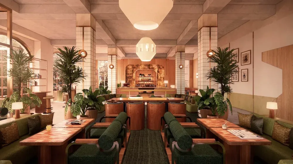 Recess Hotel & Club: Savannah's Historic Canvas Reimagined with Retro-Futurist Vibrancy