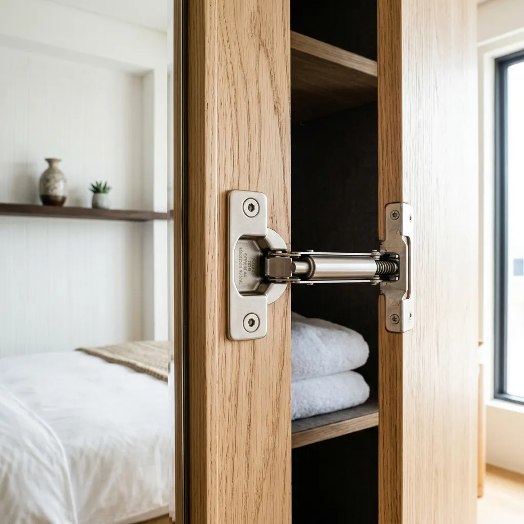 Industrial-grade hydraulic damping hinge for hotel acoustic control