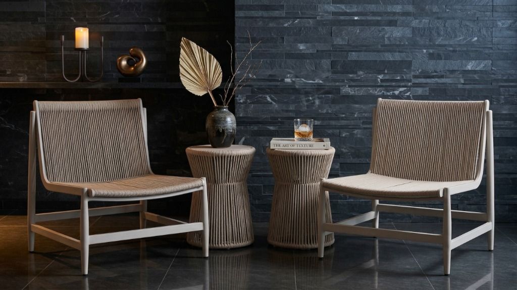 異材質編織與石材對話