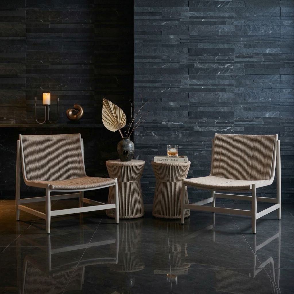 異材質編織與石材對話