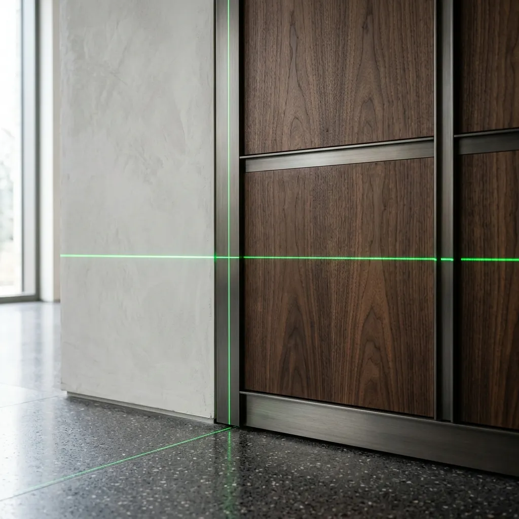 商空家具安裝工程：對抗工地公差的實體放樣與收邊紀律