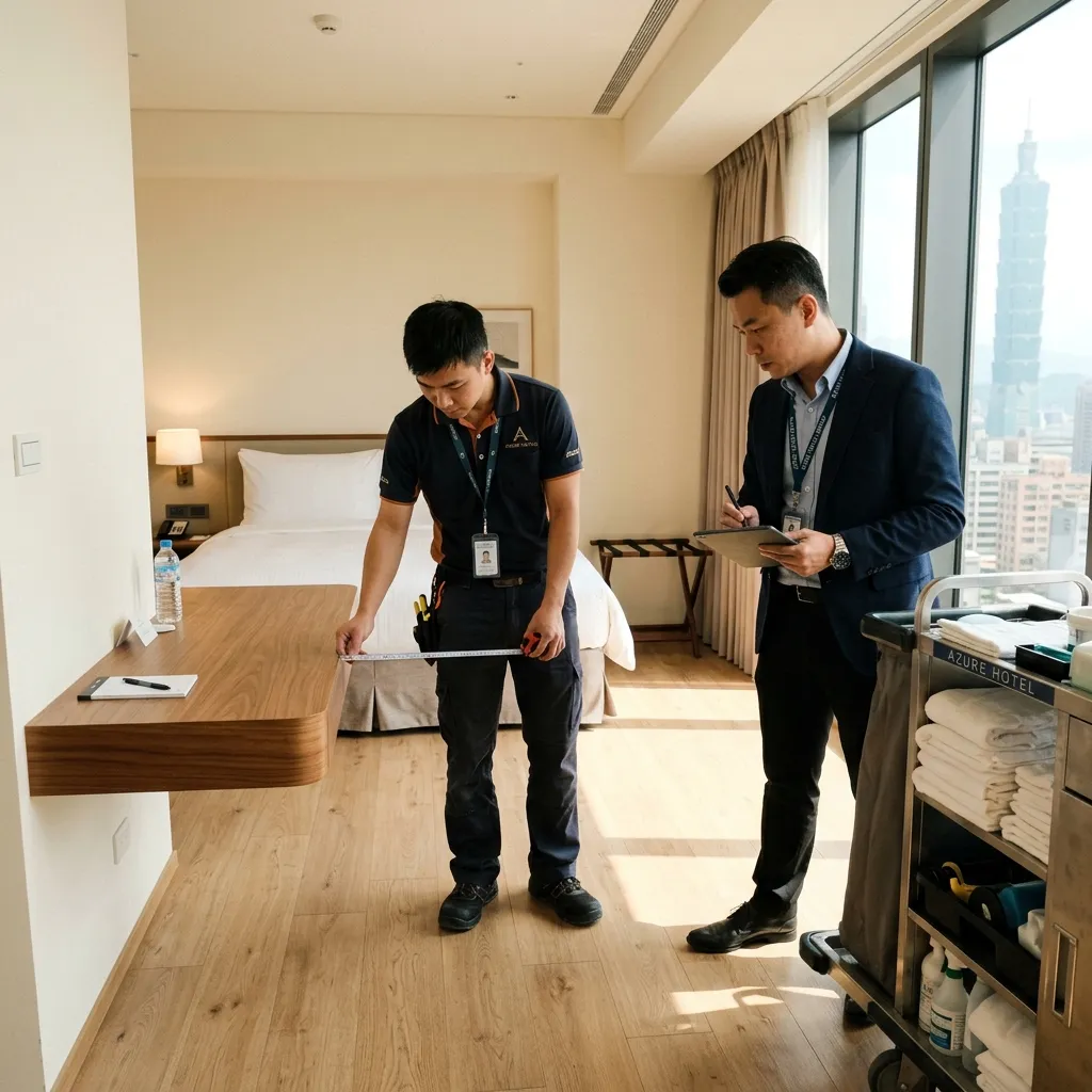 Asset manager and engineer conducting physical stress test in Mock-up Room
